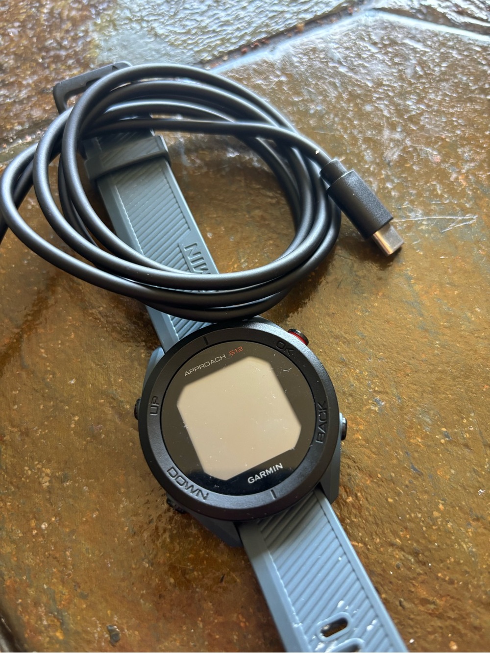 garmin Approach S12 Golf GPS Watch in Light Blue and Black
